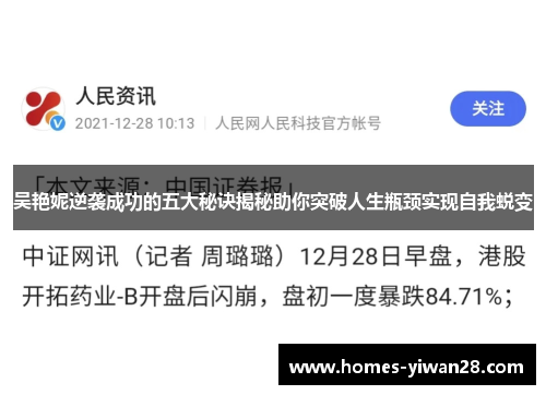 吴艳妮逆袭成功的五大秘诀揭秘助你突破人生瓶颈实现自我蜕变