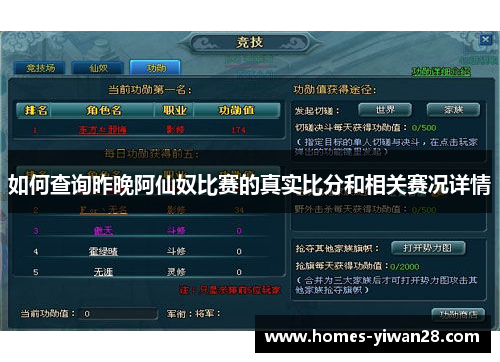 如何查询昨晚阿仙奴比赛的真实比分和相关赛况详情